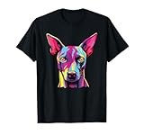 Watercolor Colorful American Hairless Terrier Dog T-Shirt
