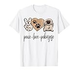 Funny Peace Love Pekingese Dog Lover Men Women T-Shirt
