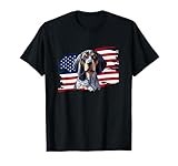 USA Flag 4th Patriotic Bluetick Coonhound Lover T-Shirt