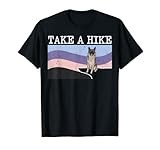 Take A Hike Norwegian Elkhound Funny Graphic Hiking T-Shirt