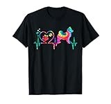Pomsky Mom Dad Heartbeat Tie Dye Dog Gift T-Shirt