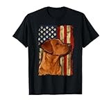 Foxred Labrador Retriever US Flag Fox Red Labrador Dog Lover T-Shirt