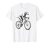 Vizsla Dog Riding a Bike Bicycle Biker Cycling T-Shirt for Men Women Kids
