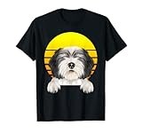 Vintage Sunset Polish Lowland Sheepdog Dog Lover T-Shirt