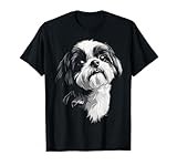 Shih Tzu Dog Motif Pet Illustration Shih Tzu T-Shirt