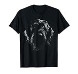 Wirehaired Pointing Griffon Dog Face Art Design T-Shirt for Men Women Kids