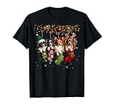 Papillon Christmas Lights Funny Xmas Dog Lover T-Shirt for Men Women Kids