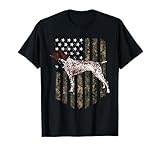 Camo American Flag German Shorthaired Pointer 4th Of July T-Shirt