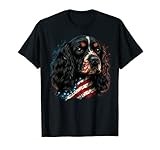 USA 4th Of July Cocker on Patriotic American Cocker Spaniel T-Shirt
