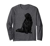 Sitting Newfie Dog Newfoundland Long Sleeve T-Shirt