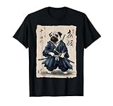Samurai Pug Japanese Anime Dog Pug Lover Funny For Men Women T-Shirt