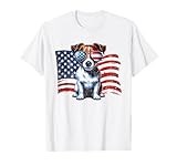 Vintage Jack Russell Terrier US Flag Sunglasses Patriotic T-Shirt