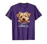 Cute Dog Graphic Love Norfolk Terrier Dog T-Shirt