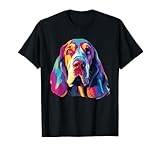 Watercolor Colorful Basset Bleu De Gascogne Dog Men Women Kids T-Shirt
