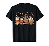 Yorkipoo Fall Coffee Pumpkin Spice Latte Iced Autumn T-Shirt