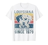 Louisiana Catahoula Leopard Dog US State Dog Fan Lover Retro T-Shirt for Men Women