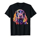 Watercolor Colorful Field Spaniel Dog T-Shirt