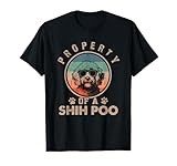 Property Of A Shih Poo Gifts Funny Shih Poo Dog Lover Owner T-Shirt