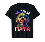 Havanese Mom Mama Colorful Pop Art Havanese T-Shirt