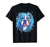 Watercolor Colorful Alapaha Blue Blood Bulldog Dog T-Shirt