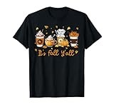 Its Fall Y’all Maltese Dog Coffee Pumpkin Spice Latte Autumn T-Shirt