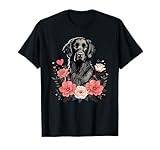 Roses Flowers Flat-Coated Retriever T-Shirt
