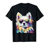 Japanese Spitz Lover Wearing Sunglasses Funny Japanese Spitz T-Shirt