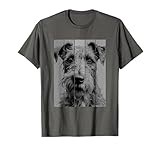 Cool Irish Terrier Portrait Black And White Style T-Shirt