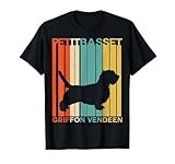 Retro Vintage Petit Basset Griffon Vendeen PBGV Silhouette T-Shirt