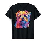 Retro Norfolk Terrier Dog Tees Unisex-Kids Multicolor Watercolor Graphic T-Shirt Small