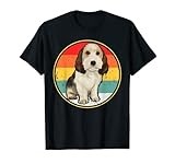 Vintage Retro Sunset Petit Basset Griffon Vendeen Dog T-Shirt
