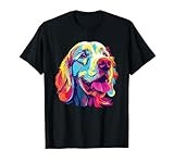Watercolor Colorful Clumber Spaniel Dog Men Women Kids T-Shirt