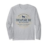 Chessie Dog Vintage Style Retro Chesapeake Bay Retriever Long Sleeve T-Shirt