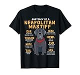 Neapolitan Mastiff Anatomy Funny Dog Mum Dad Gesche Men Women Kids T-Shirt