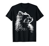 Retro Pomeranian Silhouette Graphic Pomeranian Dog Owner T-Shirt
