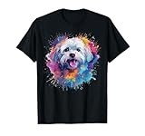 Colorful Maltese Splash Art Dog Men Women Kids T-Shirt