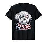 Coton de Tulear Lover US Flag 4th Of July Patriotic T-Shirt