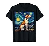 Surreal Starry Night American Foxhound Dog Men Women Kids T-Shirt