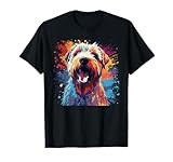 Watercolor Colorful Irish Soft Coated Wheaten Terrier T-Shirt