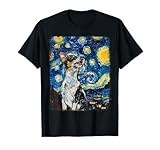 Rat Terrier Dog Starry Night Painting T-Shirt
