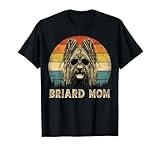 Vintage Briard Mom Dog Lovers Mother's Day Men Women T-Shirt