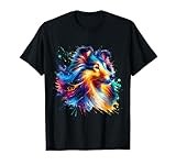 Splash Art Shetland Sheepdog Sheltie T-Shirt for Men Women Girls Kids