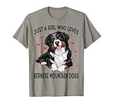 Just a Girl Who Loves Bernese Mountain Berner Dog Lover T-Shirt