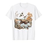 Vintage Retro Boykin Spaniel Hunting Mallard Ducks Hunter T-Shirt