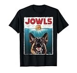 Funny German Shepherd Jowls Hamburger, GSG Dog Mom, Dog Dad T-Shirt