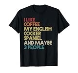 English Cocker Spaniel Dog Owner Coffee Lovers Gift Vintage T-Shirt for Men Women