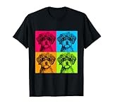 Schnoodle Dog Pop Art Design Illustration Colorful Men Women Girls Kids T-Shirt