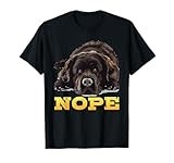 Newfoundland NOPE Stubborn Newfie Funny Dog Owners T-Shirt for Men Women