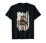 Rottweiler American Flag Dog Rottweiler Patriotic T-Shirt