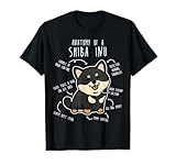 Shiba Inu Dog Anatomy Funny Pet Black Tan Doge Mom Cute T-Shirt